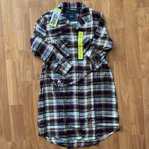 NWT Jack’s Girlfriend plaid shirt dress